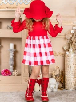 Love At First Sight Colorblock Dress -MEO Kid Clothing Shop FALL20DR30CARPW 4