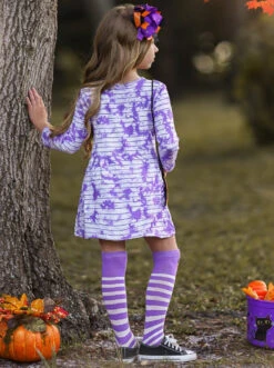 Witch You Would Tie Dye Dress, Hair Clip, Socks & Purse Set 13 Witch You Would Tie Dye Dress, Hair Clip, Socks & Purse Set -MEO Kid Clothing Shop FALL20DR6CAPTH 2