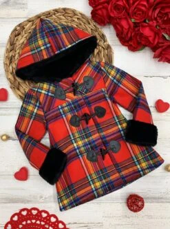 Bundled Up Love Plaid Hoodie Coat -MEO Kid Clothing Shop FALL20OUT32CARWP