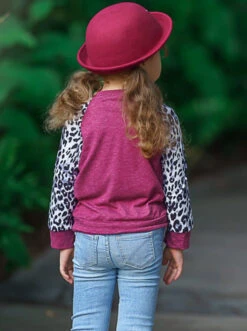 Be Mine Leopard Print Sleeve Top -MEO Kid Clothing Shop FALL20OUT34CALBM 3