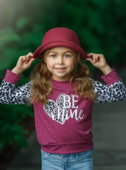 Be Mine Leopard Print Sleeve Top -MEO Kid Clothing Shop FALL20OUT34CALBM 6