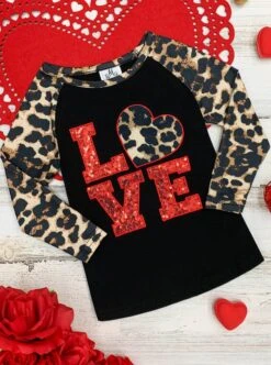 Purrfect Love Sparkle Raglan Top -MEO Kid Clothing Shop FALL81TOP25CALAP