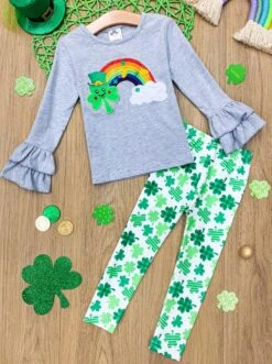 Rainbow's End Clover Legging Set -MEO Kid Clothing Shop FEB20CPSET6GCL 5