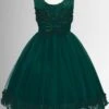 Emerald Green Special Occasion Christmas Party Dress -MEO Kid Clothing Shop FallFormal1 5