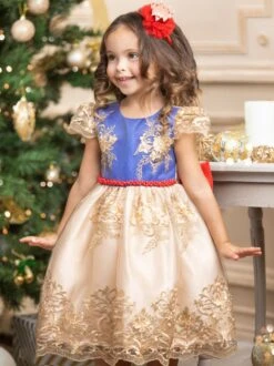 Snow White Vibes Lace Embroidered Princess Dress -MEO Kid Clothing Shop GCDRA007 Yellow 24