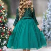 Winter Shining Star Maxi Dress 2 Winter Shining Star Maxi Dress -MEO Kid Clothing Shop GCDRB009 Green 2