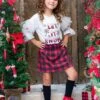 Let It Snow Pom Pom Plaid Skirt Set -MEO Kid Clothing Shop GCSEB044 Red 6 bb0b3a9b 3005 45b2 854e 18d0fa295858