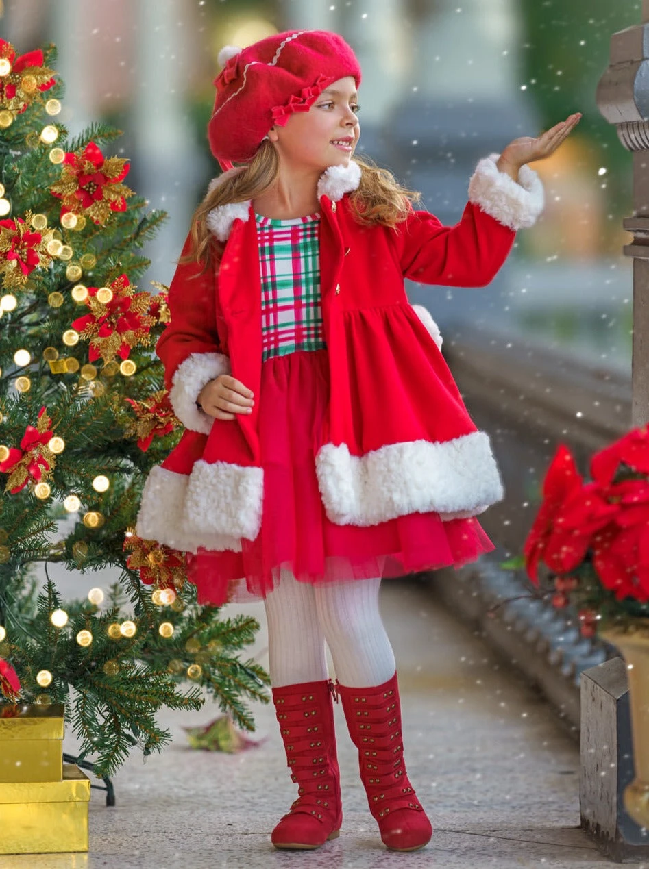 All Bundled Up Red Faux Fur Duchess Coat 6 All Bundled Up Red Faux Fur Duchess Coat - Image 4