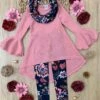 Abigail Peach Tunic, Paisley Leggings & Scarf Set 1 Abigail Peach Tunic, Paisley Leggings & Scarf Set -MEO Kid Clothing Shop GFSEB046 Peach 2