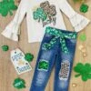 Just My Luck Patched Jeans Set 1 Just My Luck Patched Jeans Set -MEO Kid Clothing Shop GPSE006 Beige