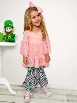 Luck Of The Irish Legging Set -MEO Kid Clothing Shop GPSEC003 Pink 1