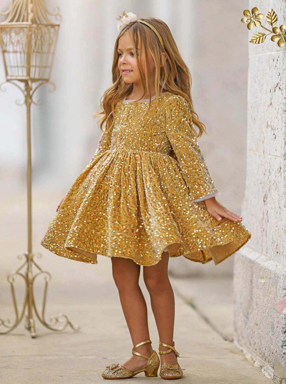 Born To Sparkle Long Sleeved Special Occasion Dress 4 Born To Sparkle Long Sleeved Special Occasion Dress - Image 2
