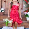 Sweet Little Dot Crop Top & Wrap Skirt Set -MEO Kid Clothing Shop GSSEBB009 Red 994714b2 6398 4df4 a2f2 3570ec8c531a