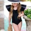 Vacay Vibes Ruffled Shoulder Black One Piece Swimsuit -MEO Kid Clothing Shop GSSWB014 Black 20 5453eb9a 58d4 4298 bf95 5ada62fd70fd