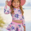 Vintage Patchwork Two Piece Swimsuit -MEO Kid Clothing Shop GSSWC004 Pink 3 356a6895 5f78 4659 a667 e3b16570d98d