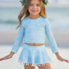 Pretty Paisley Skort Rash Guard Two Piece Swimsuit 2 Pretty Paisley Skort Rash Guard Two Piece Swimsuit -MEO Kid Clothing Shop GSSWC007 LightBlue 3 687547a1 bf41 4763 8742 65206bad644b