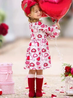 Cute As A Button Dress 12 Cute As A Button Dress -MEO Kid Clothing Shop GVDRC017 White 1