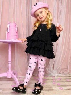 Love Is In The Air Tiered Tunic & Legging Set -MEO Kid Clothing Shop GVSEC016 Black 3 editedwebsitesized