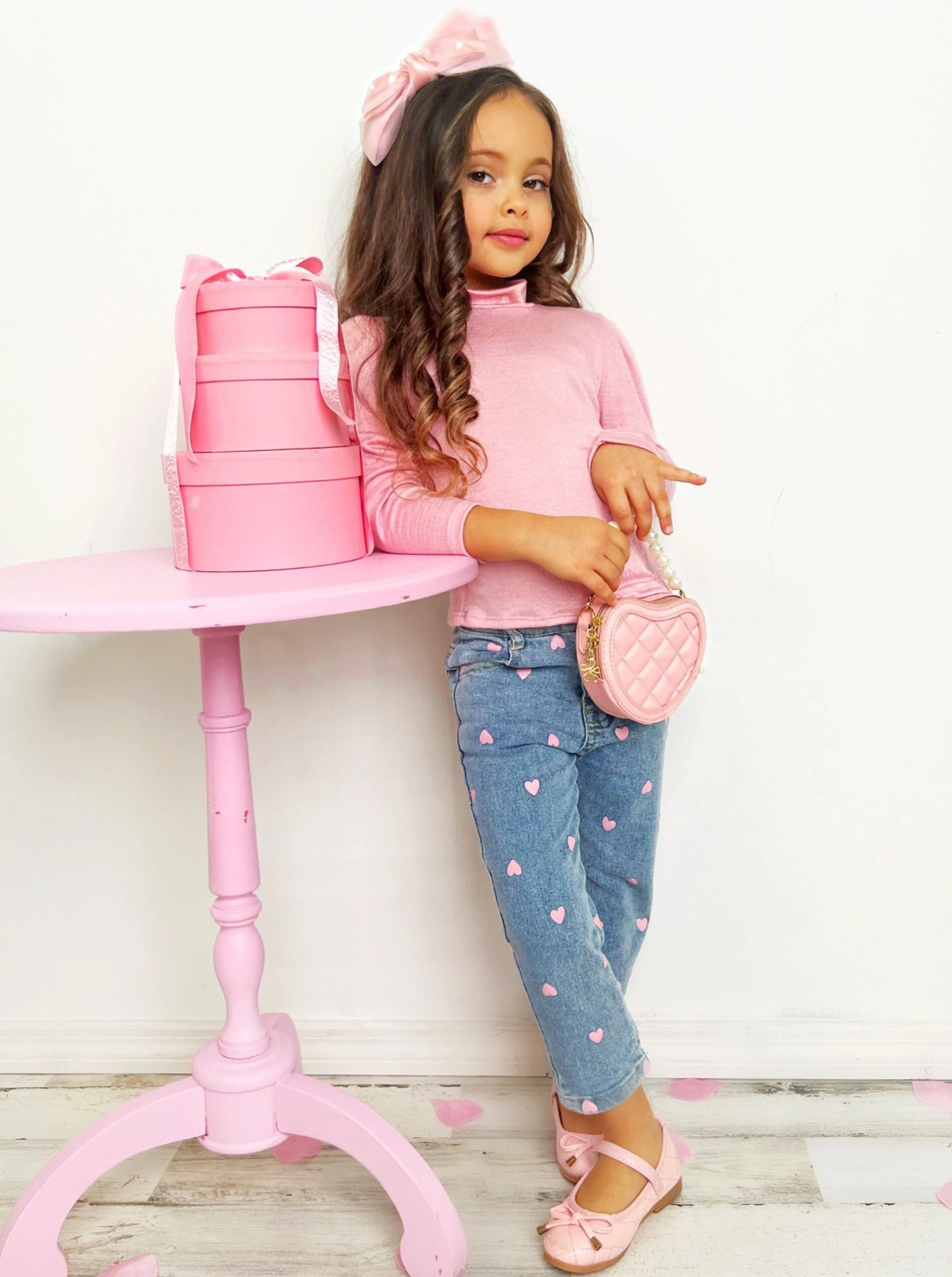 Lil' Love Turtleneck Heart Jeans Set 6 Lil' Love Turtleneck Heart Jeans Set - Image 4