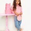 Lil' Love Turtleneck Heart Jeans Set -MEO Kid Clothing Shop GVSEC031 Pink 3
