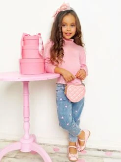 Lil' Love Turtleneck Heart Jeans Set