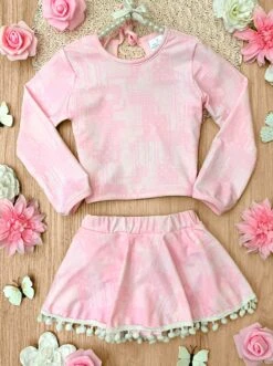 Pretty Paisley Skort Rash Guard Two Piece Swimsuit -MEO Kid Clothing Shop IMG 5085 edited