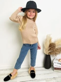 Beige Goes With Everything Rib Knit Top -MEO Kid Clothing Shop IMG 8430