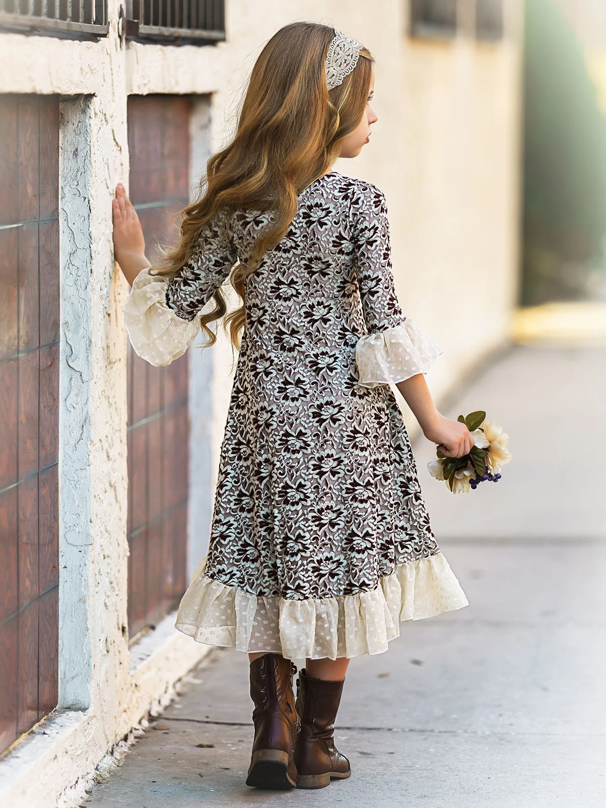 Stop & Stare Hi-Lo Drawstring Ruffle Dress 6 Stop & Stare Hi-Lo Drawstring Ruffle Dress - Image 4