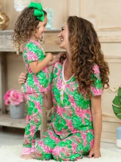 Mommy & Me Bahama Breeze Button Pajama Set -MEO Kid Clothing Shop JAN12CPPAJ1PGP 6