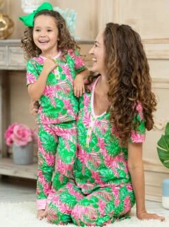 Mommy & Me Bahama Breeze Button Pajama Set -MEO Kid Clothing Shop JAN12CPPAJ1PGP 7