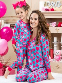 Mommy & Me Hearts A Plenty Pajama Set