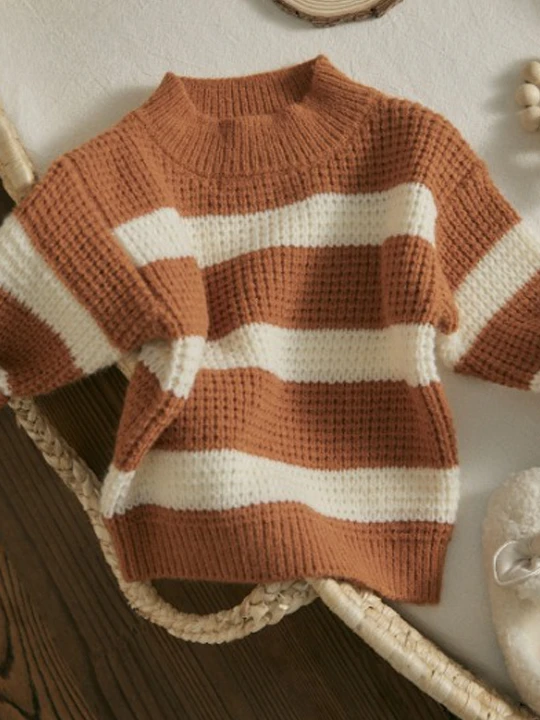 Preppy Preschooler Striped Knit Sweater 2 Preppy Preschooler Striped Knit Sweater