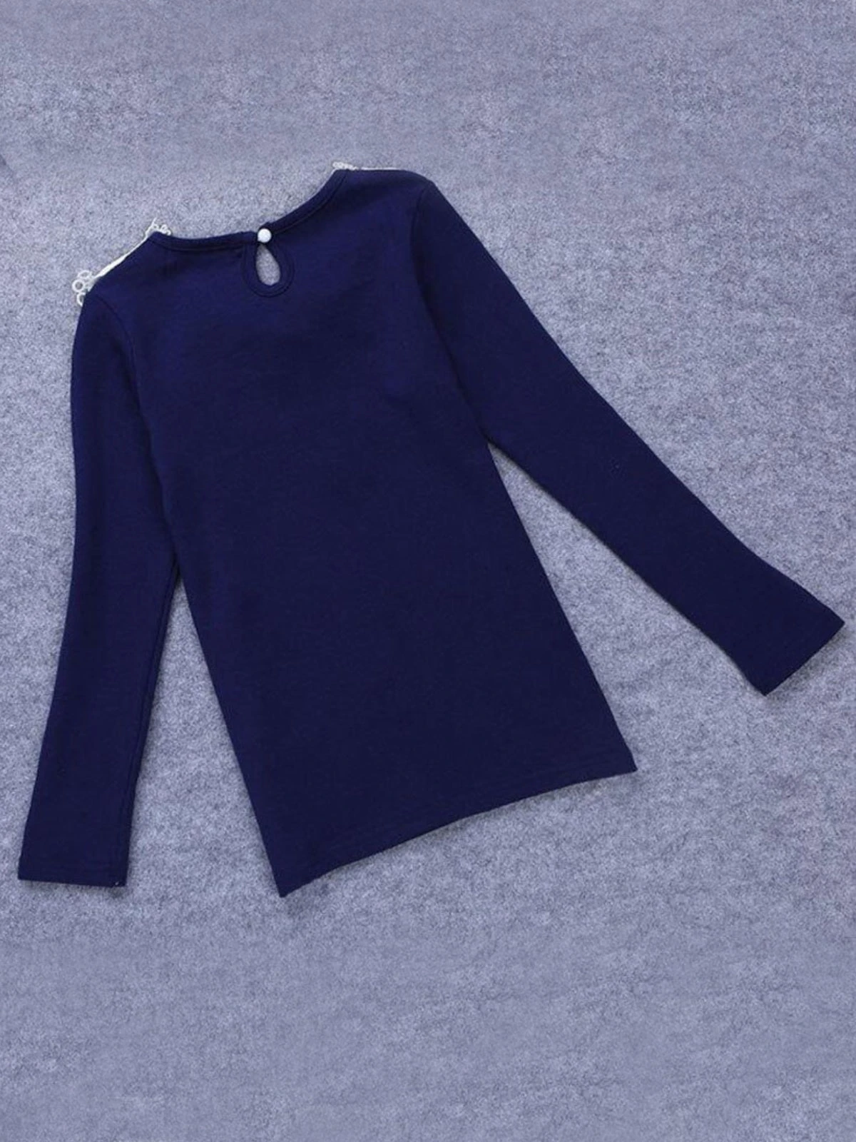 Blueberry Bliss Long Sleeve Bib Collar Top 5 Blueberry Bliss Long Sleeve Bib Collar Top - Image 3