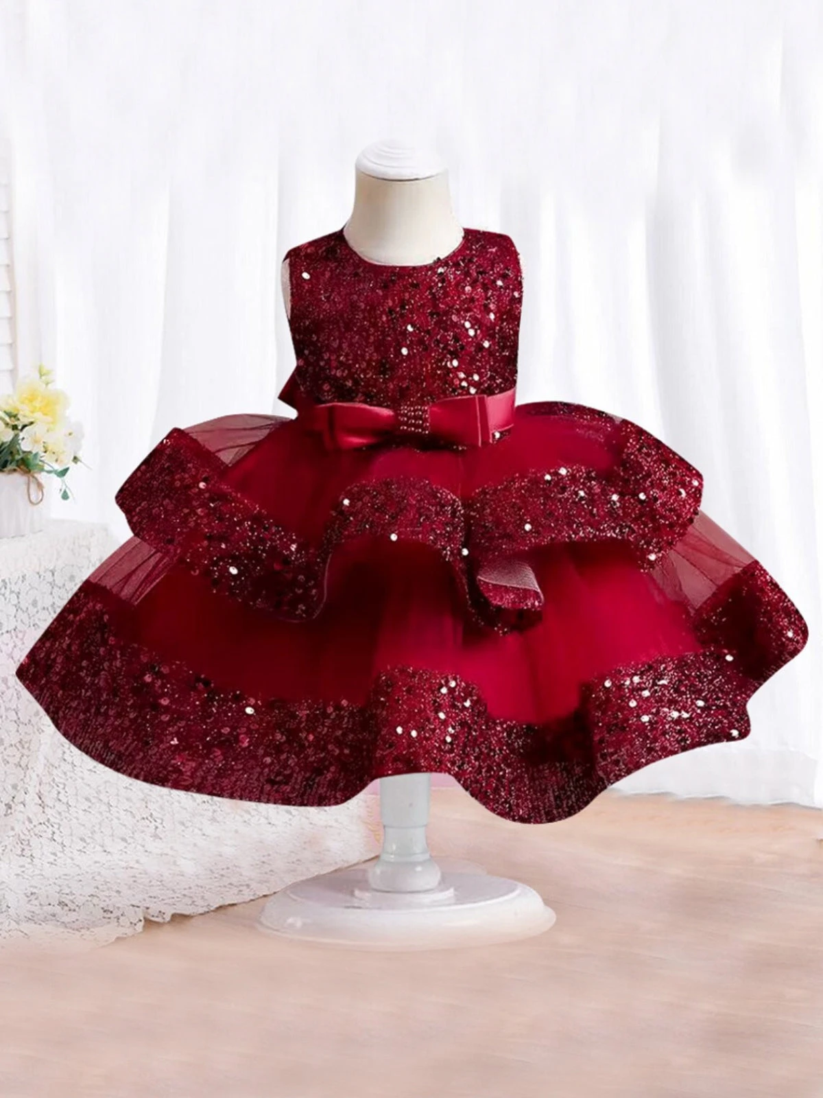 Fairytale Dreams Sleeveless Sequin Party Dress 4 Fairytale Dreams Sleeveless Sequin Party Dress - Image 2