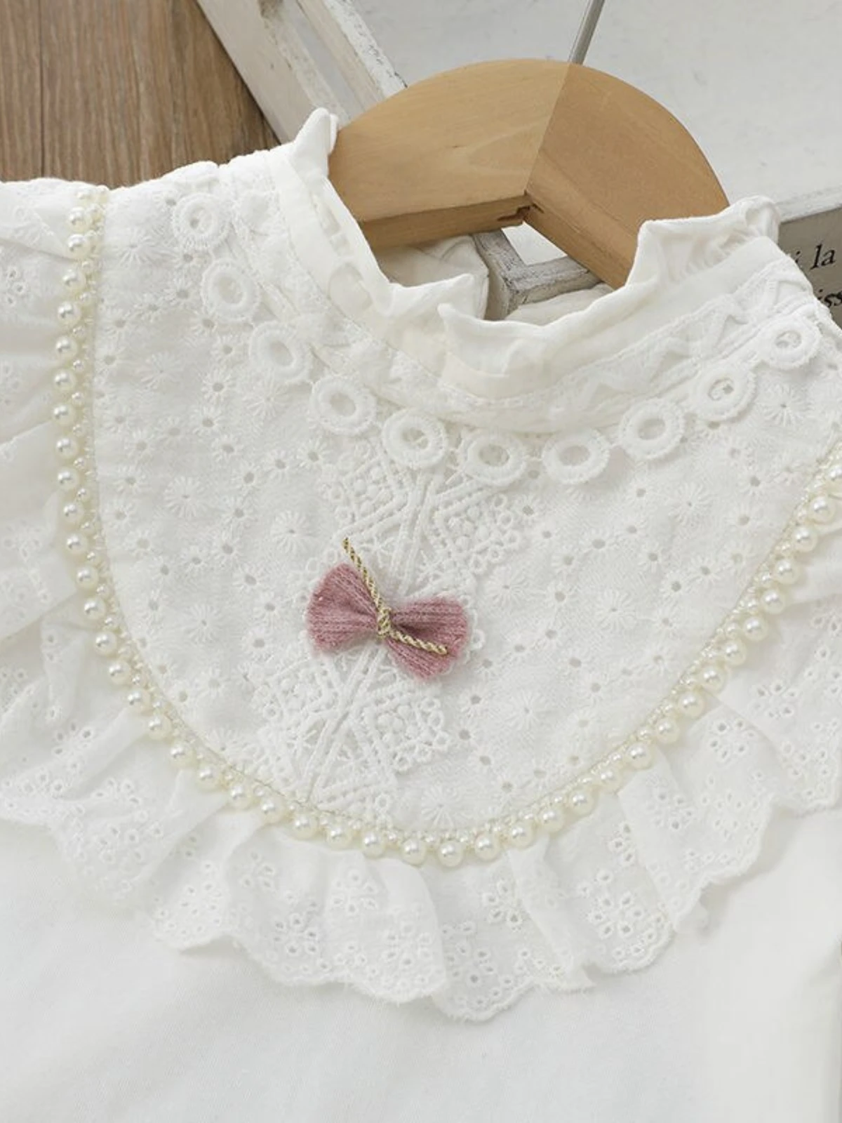Make A Statement Long Sleeve Bib Collar Lace Top 5 Make A Statement Long Sleeve Bib Collar Lace Top - Image 3