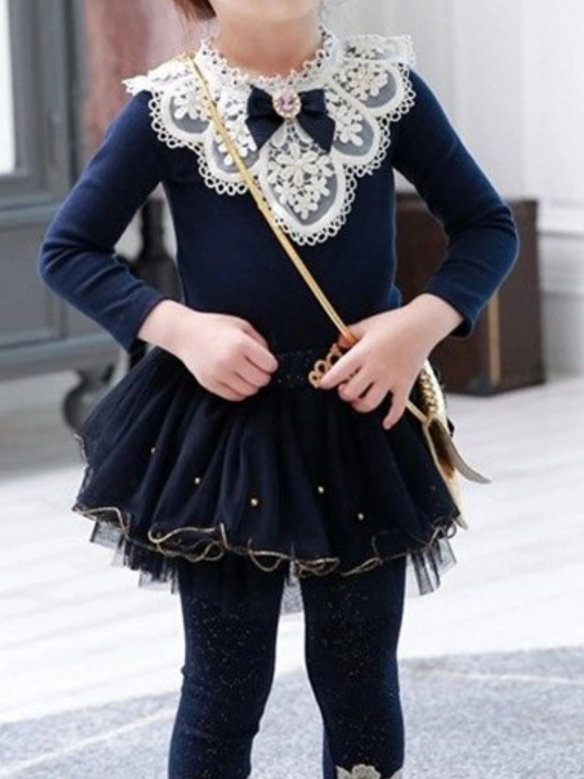 Blueberry Bliss Long Sleeve Bib Collar Top 4 Blueberry Bliss Long Sleeve Bib Collar Top - Image 2