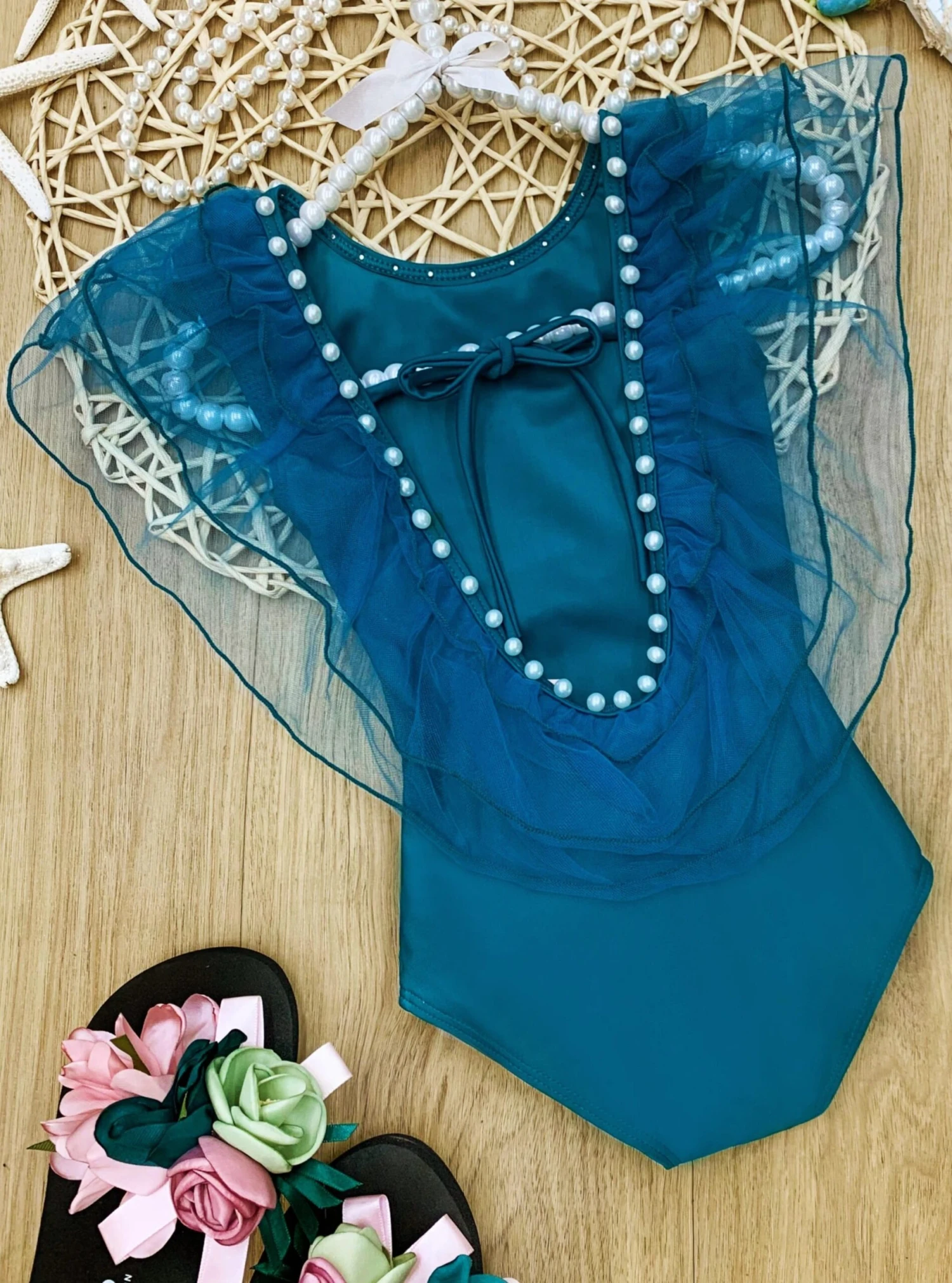 Sand & Pearls One Piece Swimsuit 7 Sand & Pearls One Piece Swimsuit - Image 5