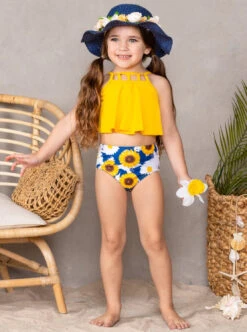 Sunny Sunflower Tankini Two Piece Swimsuits -MEO Kid Clothing Shop SP12SWIM67YS 14