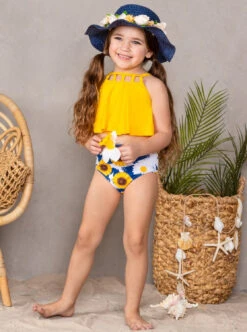 Sunny Sunflower Tankini Two Piece Swimsuits -MEO Kid Clothing Shop SP12SWIM67YS 16