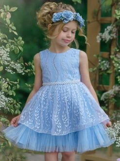 Pearl Princess Detailed Formal Dress -MEO Kid Clothing Shop SUM12CPDR2B 3 9ee4bdb5 94df 4a69 ab42 238c79c19152