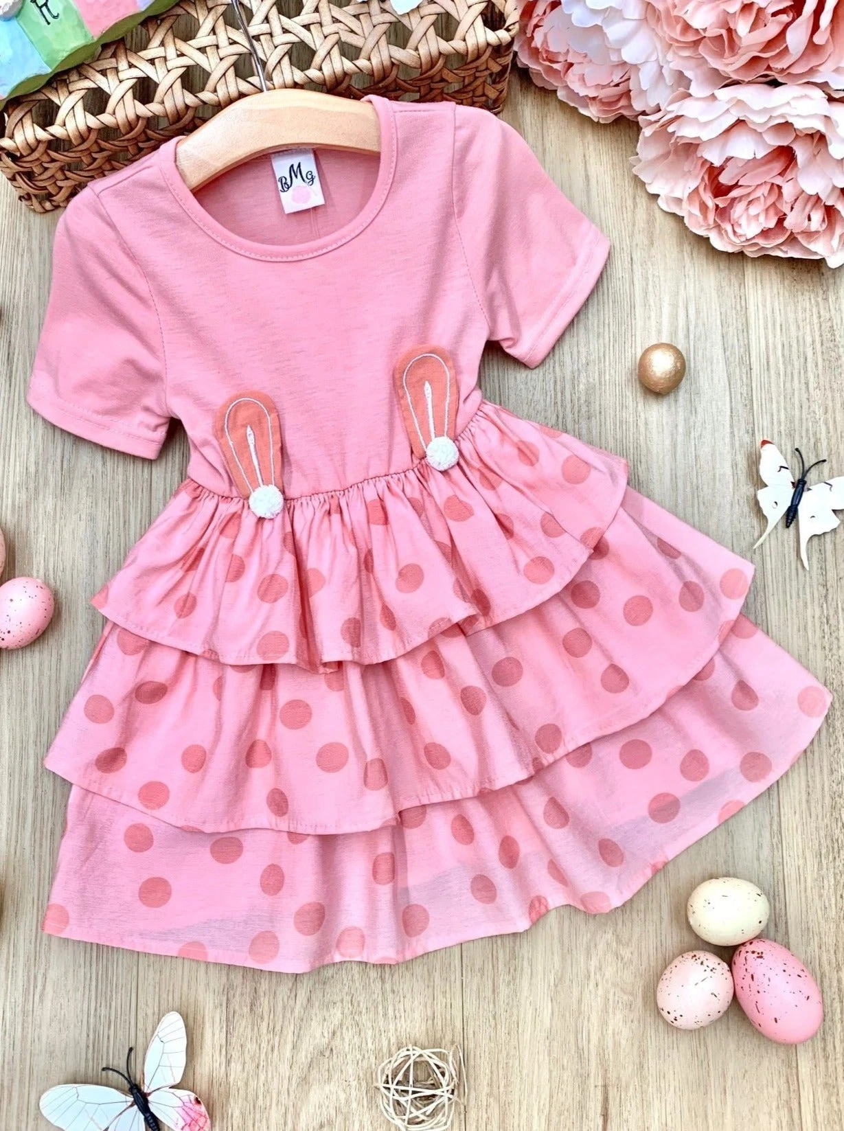 Earresistible Dotted Tiered Easter Dress 4 Earresistible Dotted Tiered Easter Dress - Image 2