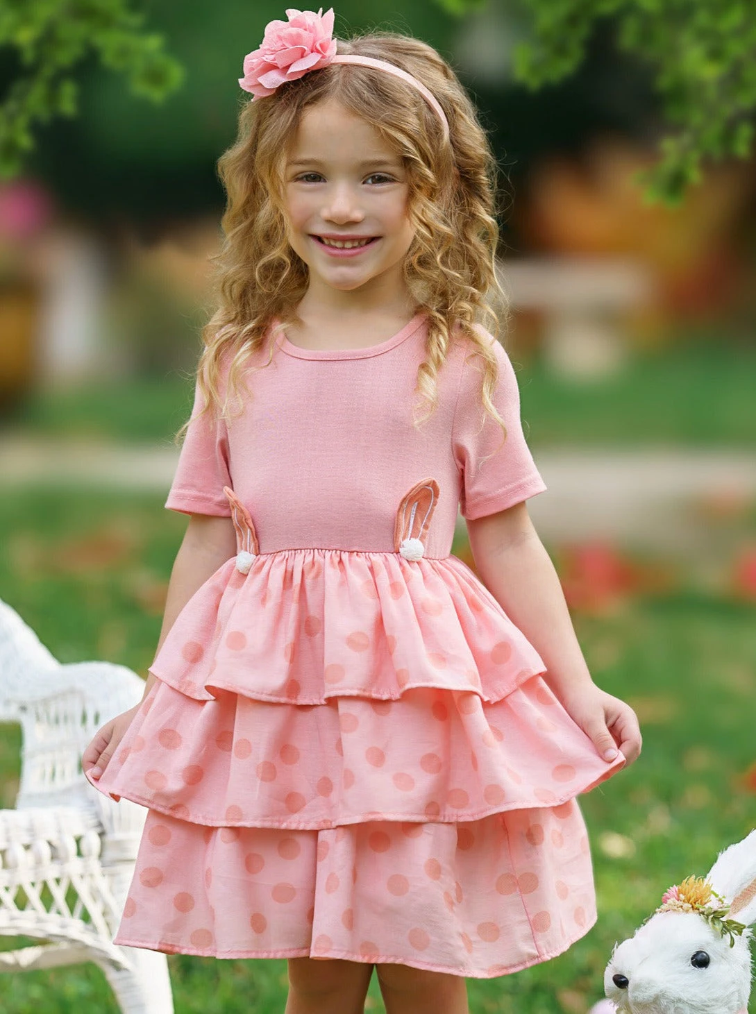 Earresistible Dotted Tiered Easter Dress 3 Earresistible Dotted Tiered Easter Dress