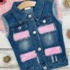 A Pink Sparkle Denim Vest -MEO Kid Clothing Shop SUM12OUT4CADP