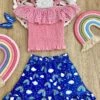 Walking On Rainbows Skirt Set -MEO Kid Clothing Shop SUM12SET106CAWNR