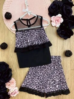 Leopard Therapy Shorts Set