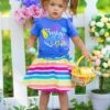 Little Miss Cotton Tail Rainbow Skirt Set -MEO Kid Clothing Shop SUM12SET78CACBR 2