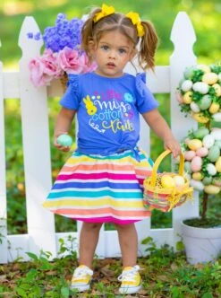 Little Miss Cotton Tail Rainbow Skirt Set