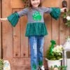 Leprechauns Love Plaid Ruffle Top -MEO Kid Clothing Shop SUM12TOP3CAGGP 3