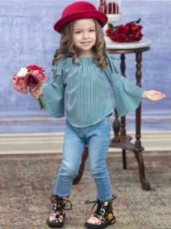 Let's Do Lunch Bell Sleeve Top -MEO Kid Clothing Shop SUM12TOP84CABWP 11