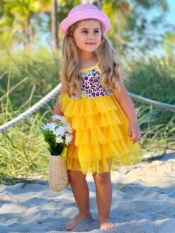 Wild Daisy Sleeveless Tiered Ruffle Dress